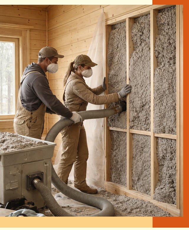 Утепление дачного дома эковатой в Бугульме от 1466 руб./м2 — комплексно, ТепломастерБгл