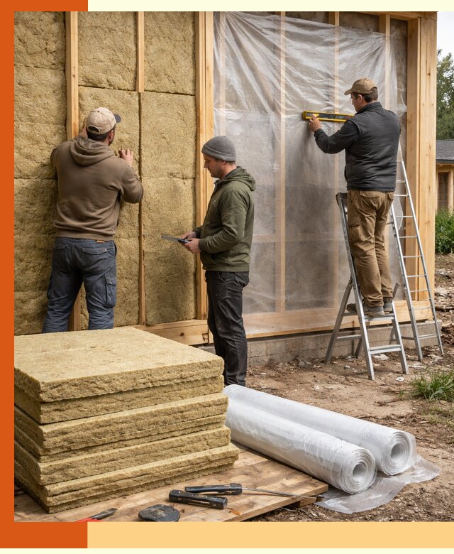 Утепление каркасного дома в Бугульме под ключ с гарантией качества