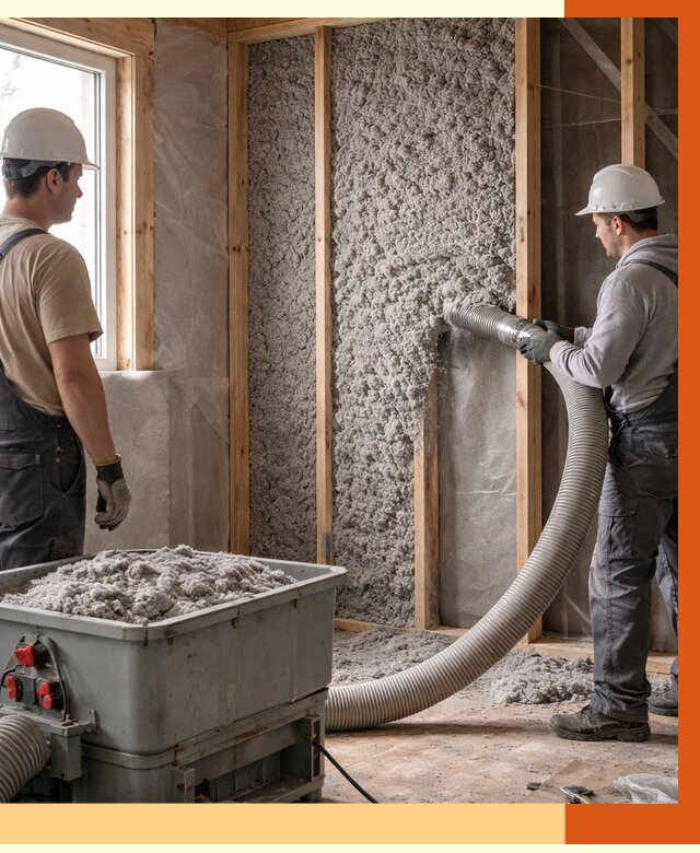 Утепление каркасного дома эковатой в Бугульме от 1819 руб. | ТепломастерБгл