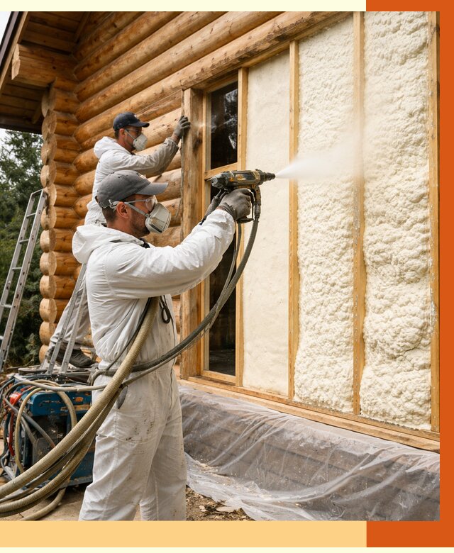 Утепление деревянного дома ППУ в Бугульме от 4245 руб/м2 | ТепломастерБгл — под ключ