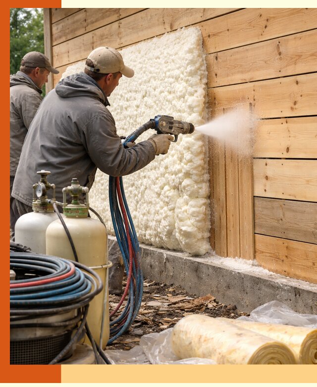 Утепление деревянного дома пенополиуретаном в Бугульме