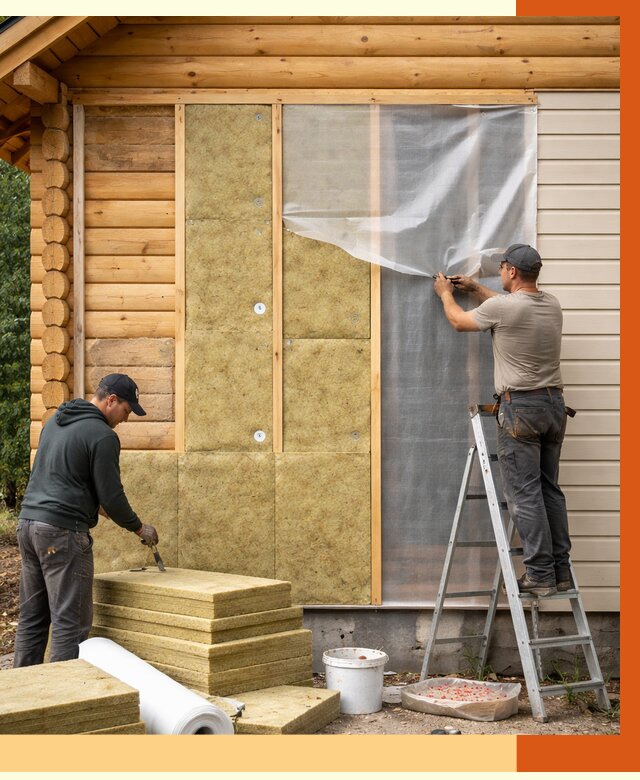 Утепление дома из бруса в Бугульме от 3791 руб./м2 — работы под ключ | ТепломастерБгл