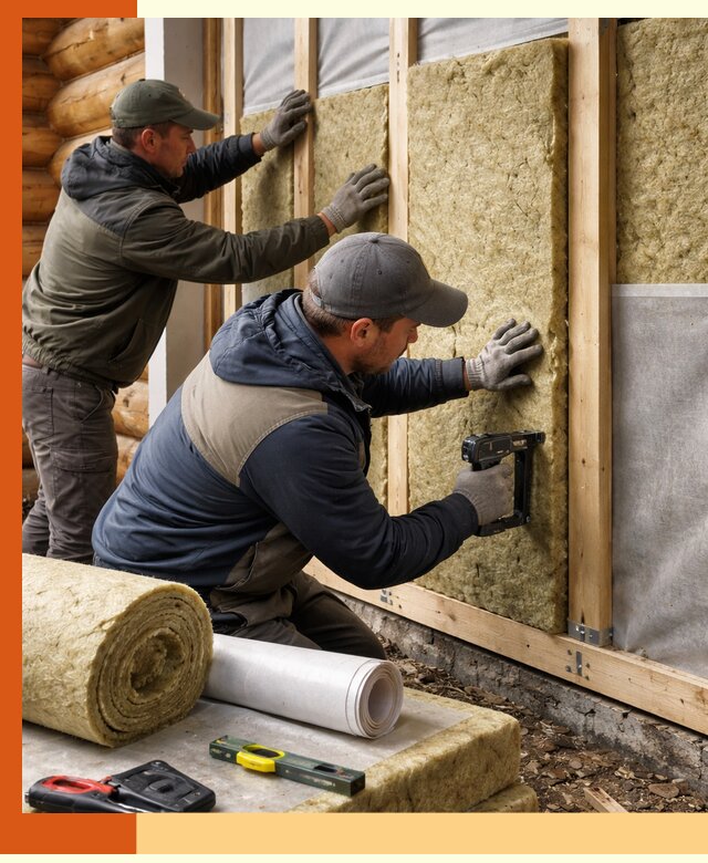 Утепление бревенчатого дома под ключ в Бугульме