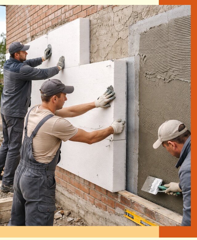 Утепление кирпичного дома в Бугульме от 4245 руб. под ключ | ТепломастерБгл