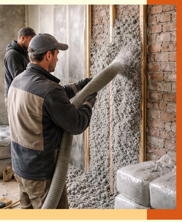 Утепление кирпичного дома эковатой в Бугульме от 2375 руб./м² | ТепломастерБгл