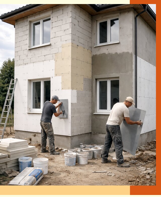 Утепление дома из газобетона в Бугульме от 4245 руб./м² — заказать у ТепломастерБгл