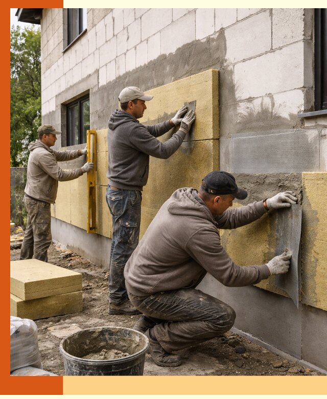 Утепление дома из газобетона в Бугульме качественно и долговечно