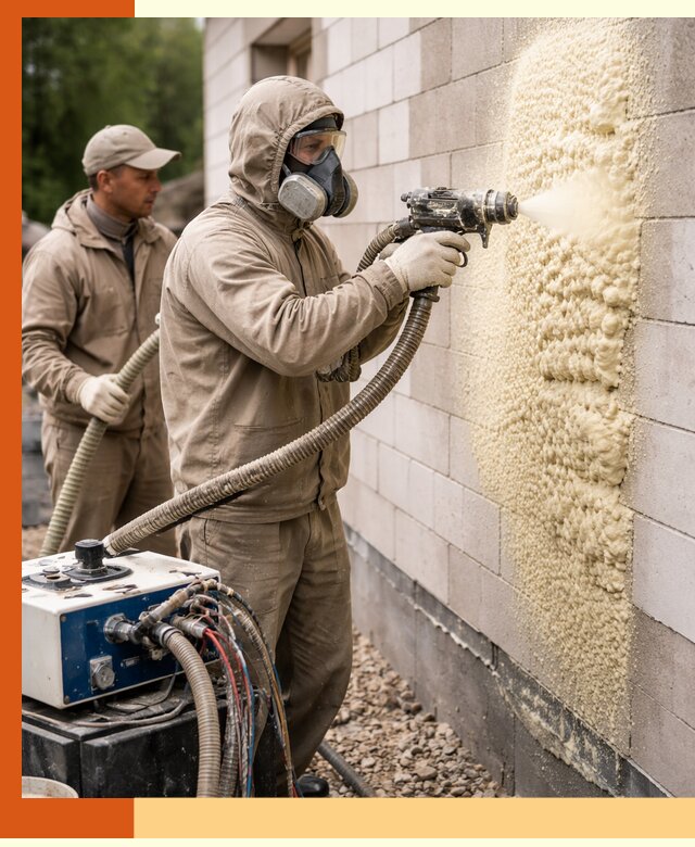 Утепление дома из газобетона ППУ в Бугульме — надежная теплоизоляция