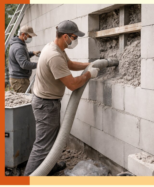 Утепление дома из газобетона эковатой в Бугульме