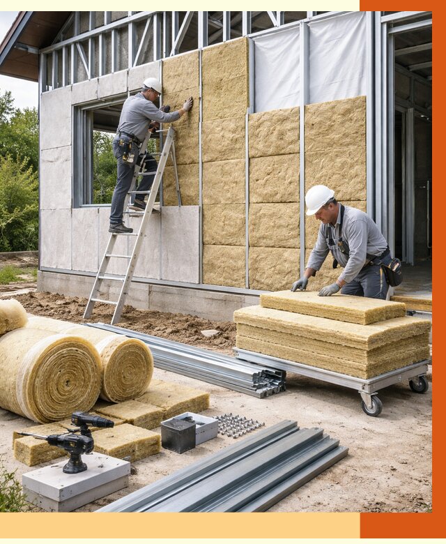 Утепление дома из ЛСТК в Бугульме от 5256 руб./м² — профессионально | ТепломастерБгл