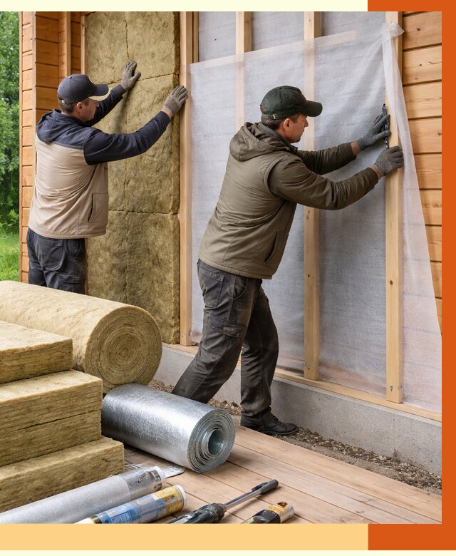 Утепление дома из двойного бруса в Бугульме от 4852 руб./м² — ТепломастерБгл под ключ