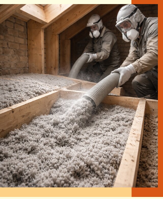 Утепление коттеджа эковатой в Бугульме от 2527 руб./м² — комплексная задувка и монтаж | ТепломастерБгл