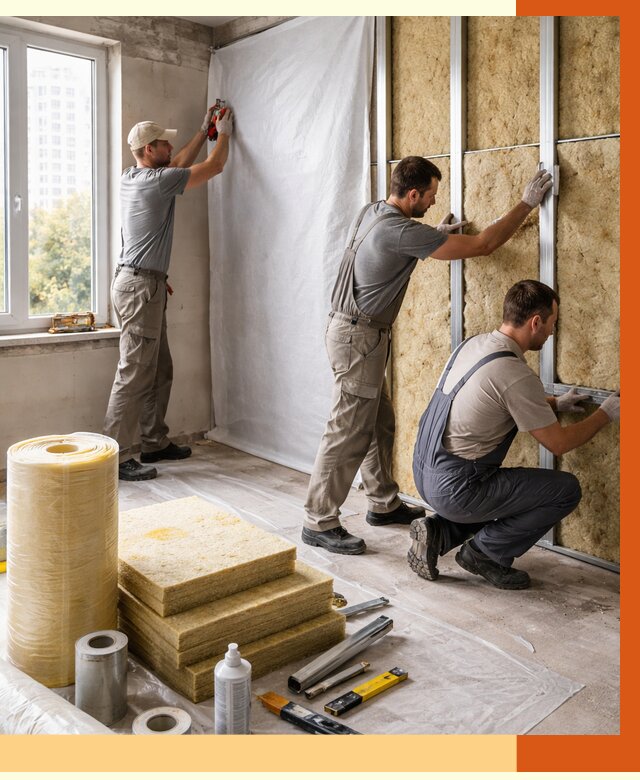 Утепление квартиры в Бугульме от 4549 руб/м2 — утеплить квартиру изнутри и снаружи | ТепломастерБгл