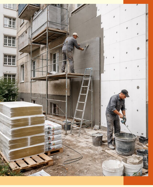 Утепление квартиры снаружи в Бугульме от 6216 руб/м2 под ключ | ТепломастерБгл