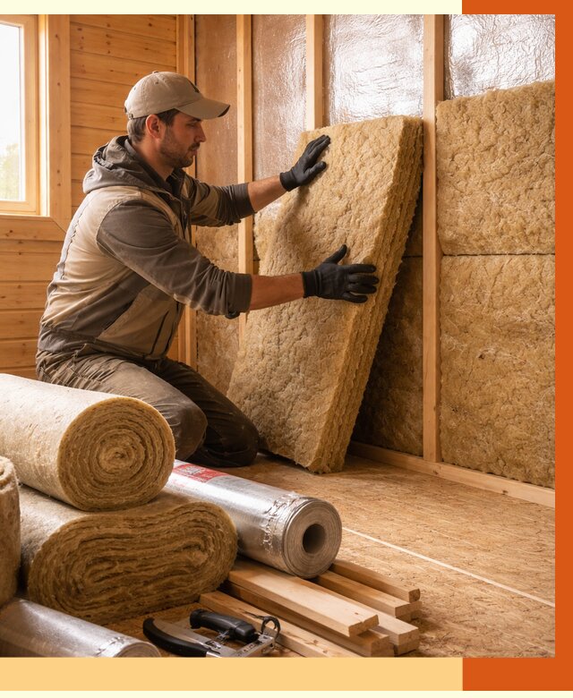 Утепление бани в Бугульме под ключ от 4549 руб./м2 — утеплить потолок, пол и стены | ТепломастерБгл