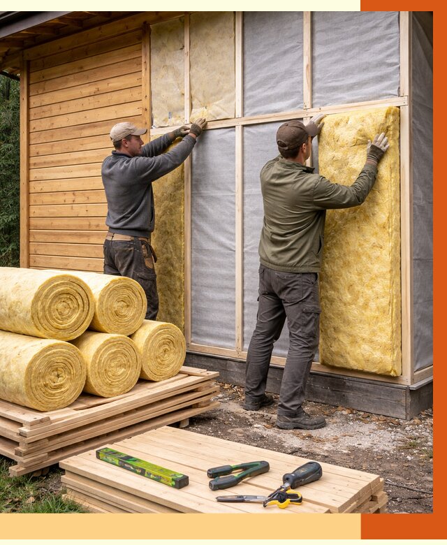 Утепление бани снаружи в Бугульме от 85918 руб. под ключ | ТепломастерБгл