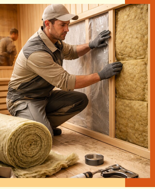 Утепление сауны изнутри в Бугульме от 6570 руб. за м2 | ППУ, под ключ — ТепломастерБгл