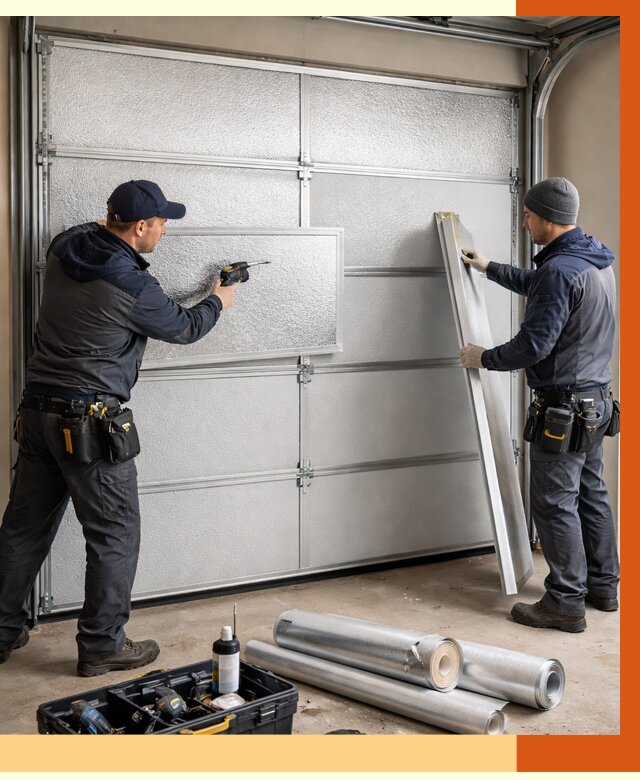 Утепление гаражных ворот в Бугульме от 7935 руб/м2 — надежно и быстро | ТепломастерБгл