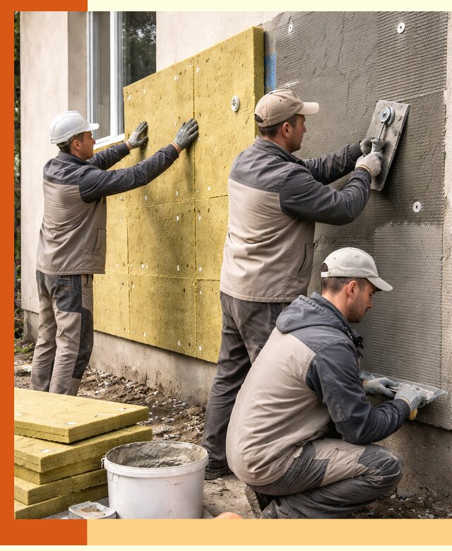 Утепление фасада под штукатурку в Бугульме — энергоэффективная технология