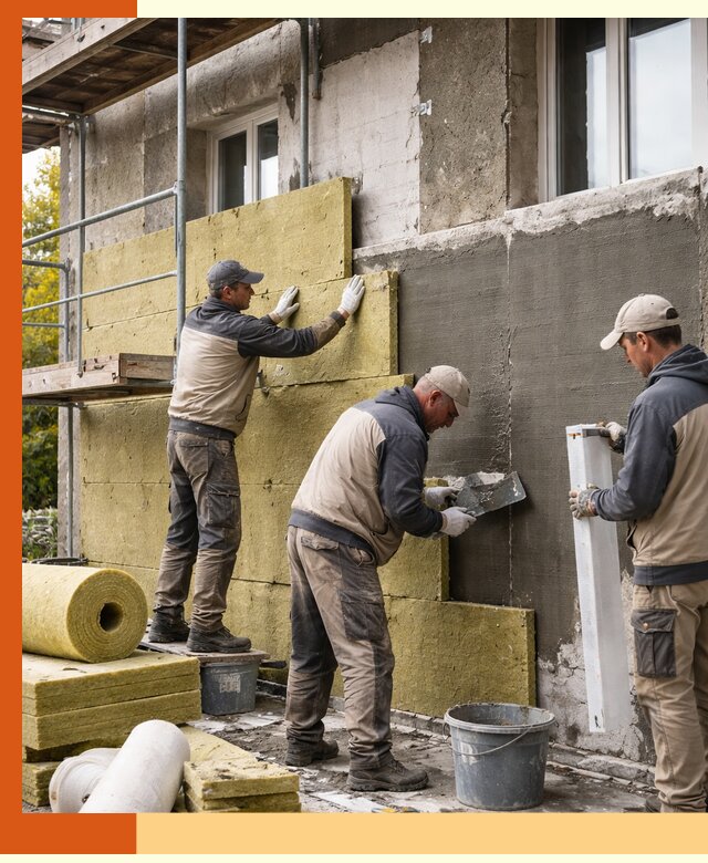 Утепление фасада зданий и домов в Бугульме