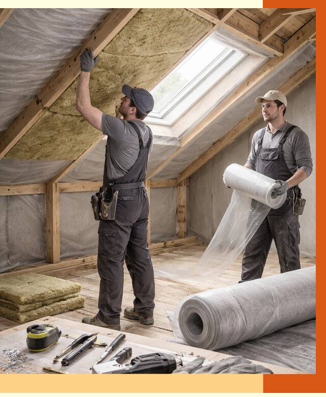 Утепление крыши изнутри мансарды в Бугульме от 4245 руб./м² | ТепломастерБгл