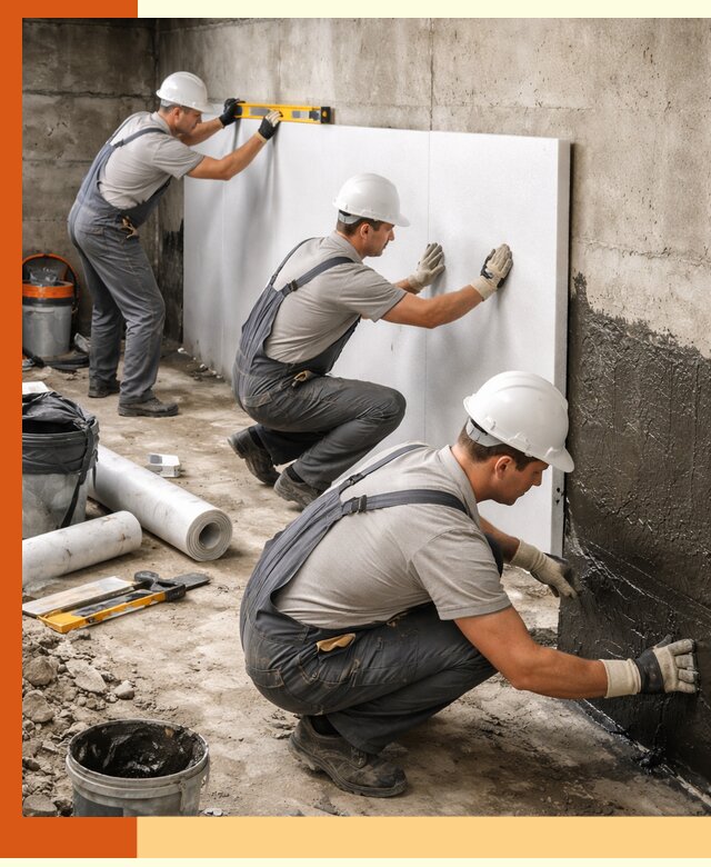 Утепление фундамента изнутри профессионально в Бугульме