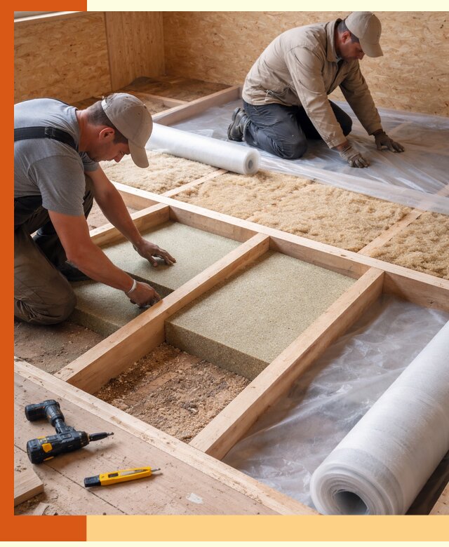 Профессиональное утепление деревянного пола в Бугульме