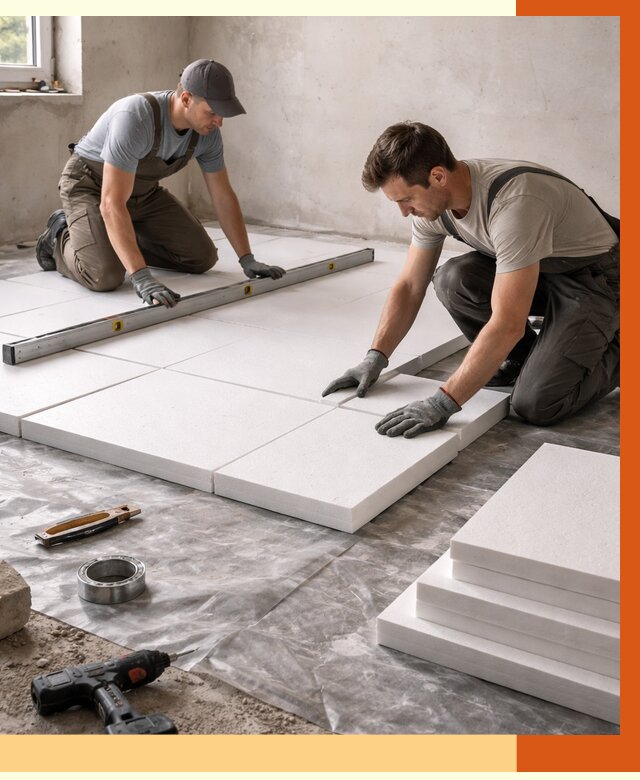 Утепление бетонного пола в Бугульме от 2527 руб/м2 — монтаж и цена | ТепломастерБгл