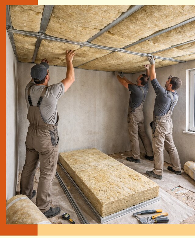 Утепление потолка в Бугульме — тепло и без сквозняков