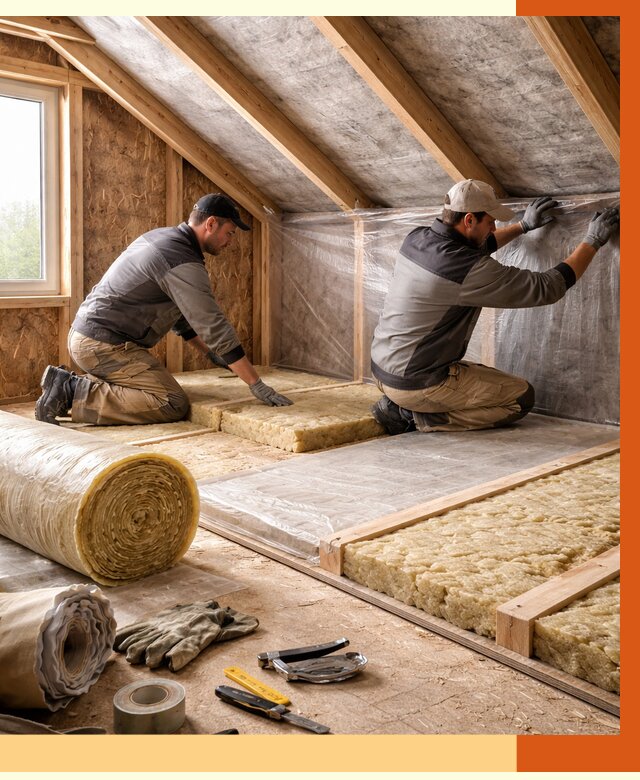 Утепление чердака в Бугульме от 7581 руб/м² — теплоизоляция и комплексное утепление под ключ | ТепломастерБгл