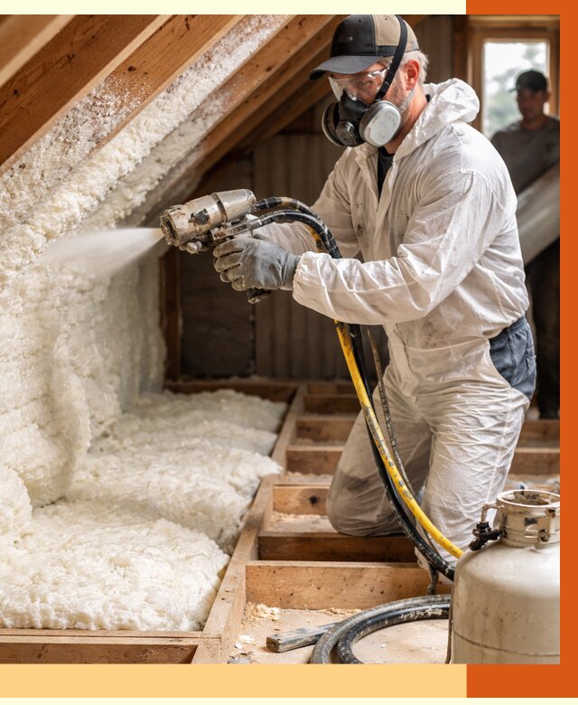 Утепление чердака ППУ в Бугульме от 8713 руб./м2 — услуга под ключ | ТепломастерБгл