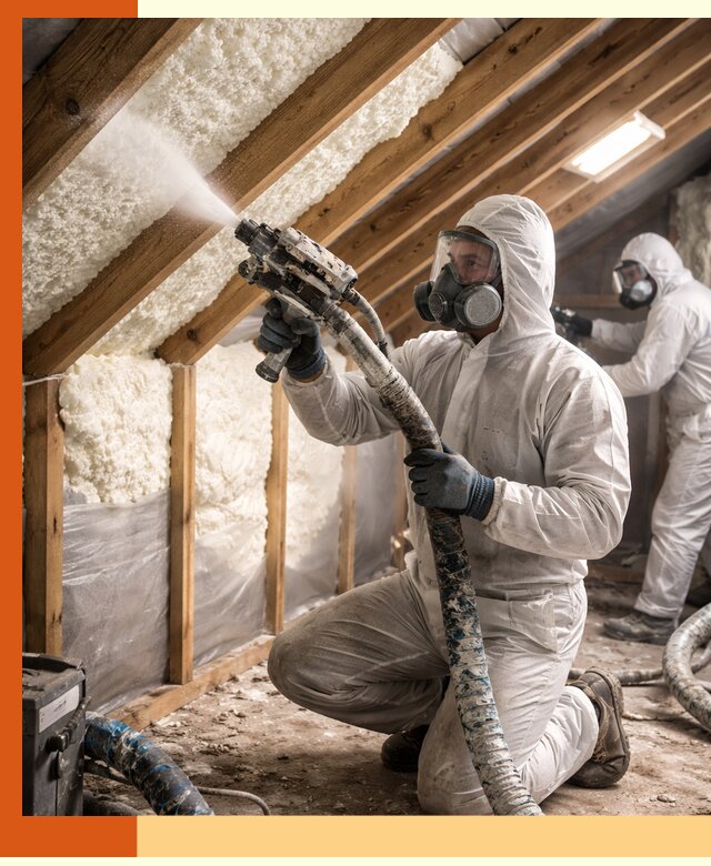 Утепление чердака пенополиуретаном (ППУ) в Бугульме