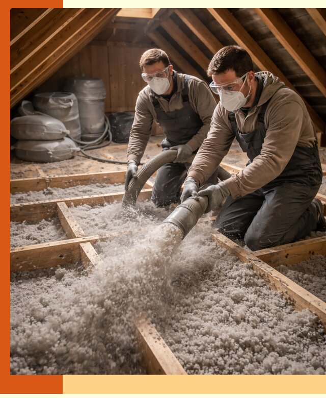 Утепление чердака эковатой в Бугульме — быстро и надёжно