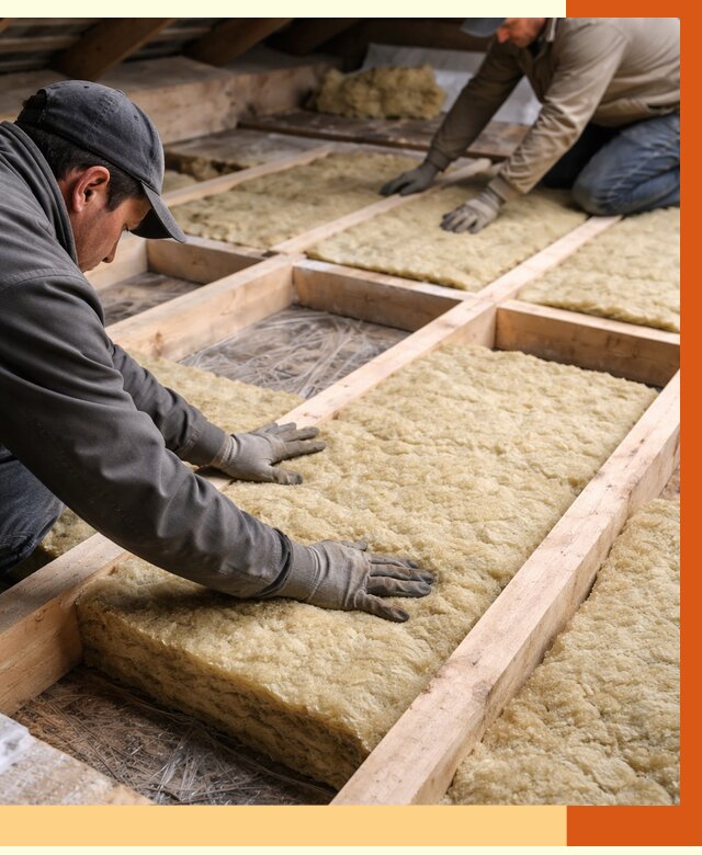 Утепление чердака минватой в Бугульме от 3538 руб/м2 под ключ | ТепломастерБгл