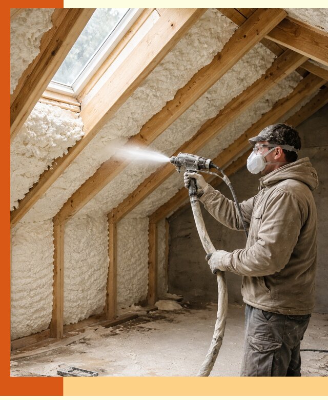 Утепление мансарды ППУ в Бугульме быстро и надежно