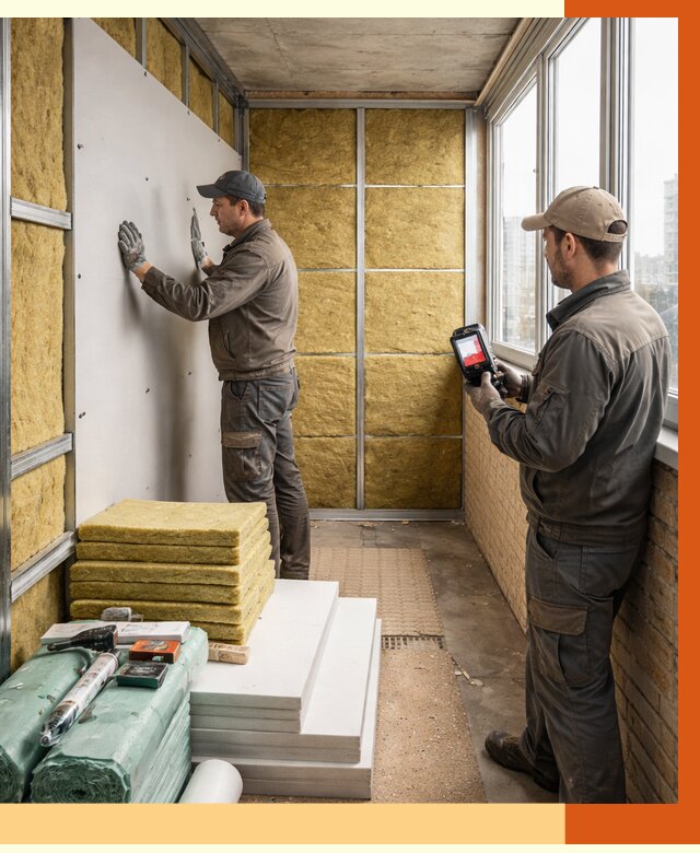 Утепление балкона в Бугульме от 4549 руб. под ключ | ТепломастерБгл