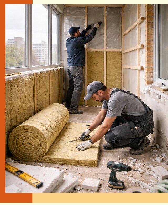 Утепление балкона под ключ в Бугульме качественно и быстро