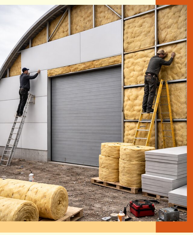 Утепление ангара пенополиуретаном в Бугульме от 7278 руб./м² — комплекс от ТепломастерБгл