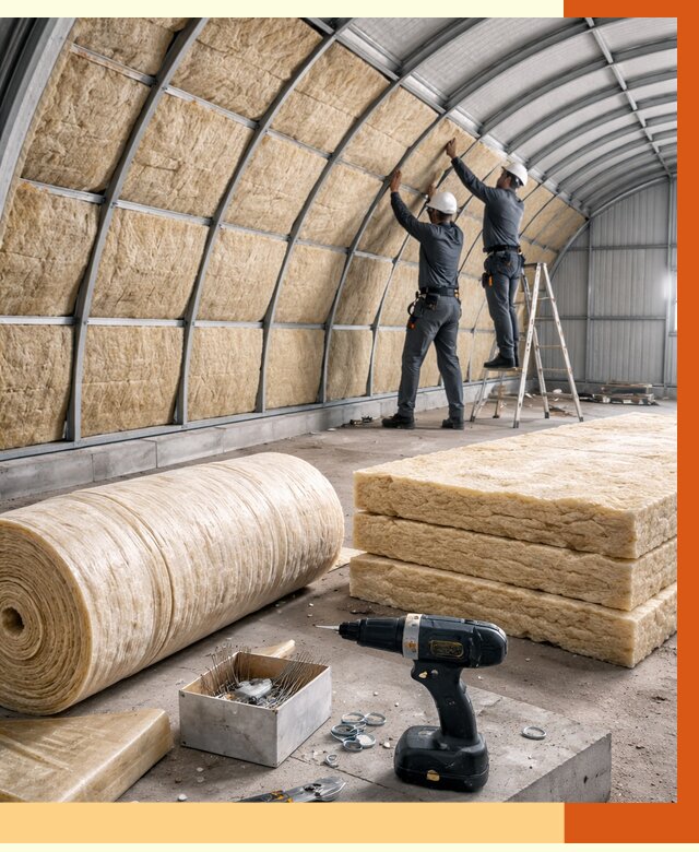 Утепление арочного ангара в Бугульме от 3235 руб./м2 под ключ | ТепломастерБгл