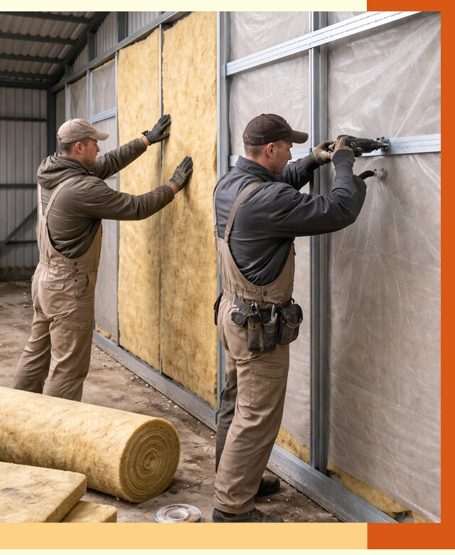 Утепление металлического ангара в Бугульме от 4801 руб/м2 — услуги под ключ | ТепломастерБгл