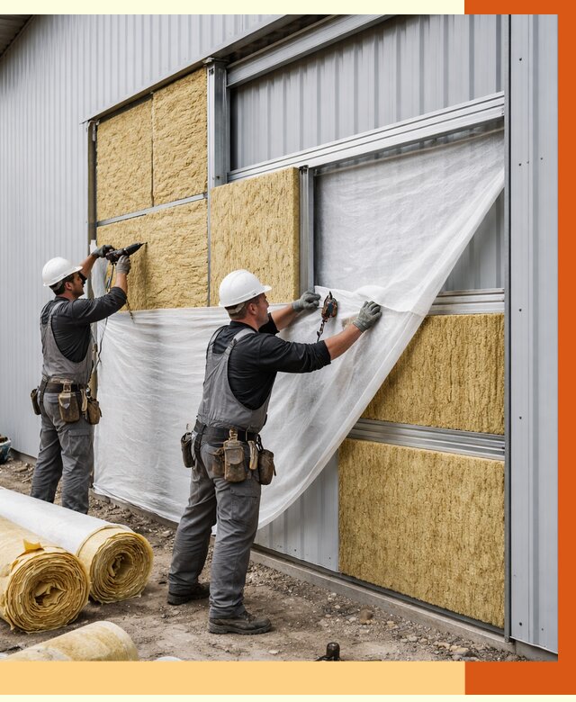 Утепление металлического склада в Бугульме от 4549 руб/м2 — комплексное утепление под ключ | ТепломастерБгл