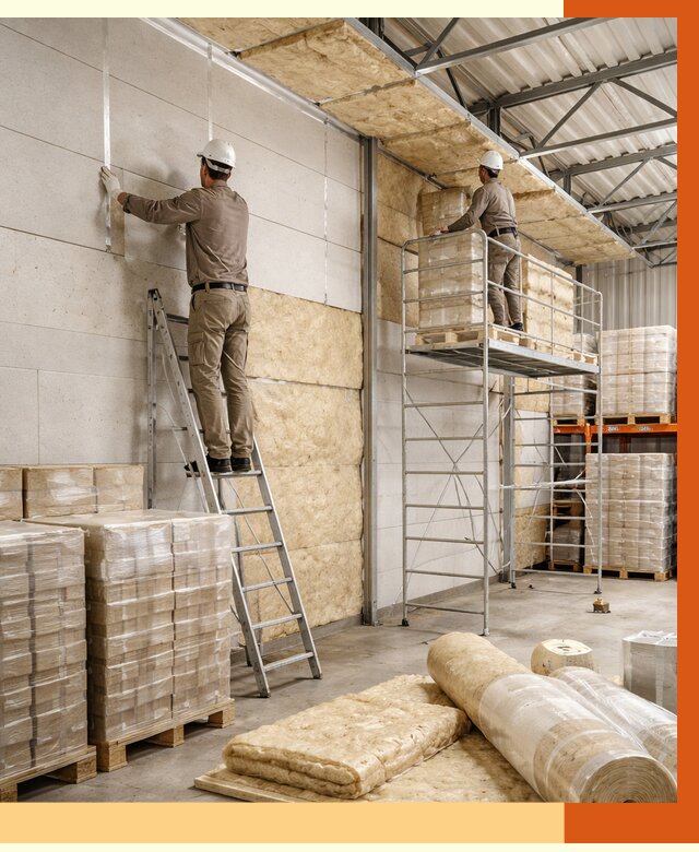 Утепление склада готовой продукции в Бугульме от 1971 руб./м2 — комплексно | ТепломастерБгл