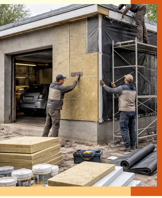 Утепление автосервиса в Бугульме ппу, пеноизоляция, от 14657 руб/м2 — ТепломастерБгл