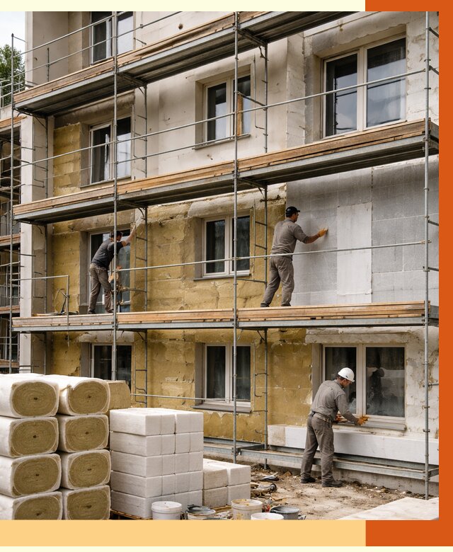 Утепление гостиницы в Бугульме от 7278 руб./м2 — комплексно, ППУ, под ключ | ТепломастерБгл