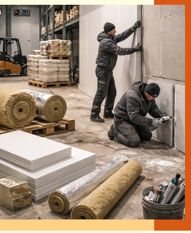 Утепление холодного склада в Бугульме от 8592 руб/м2 — комплексное под ключ | ТепломастерБгл