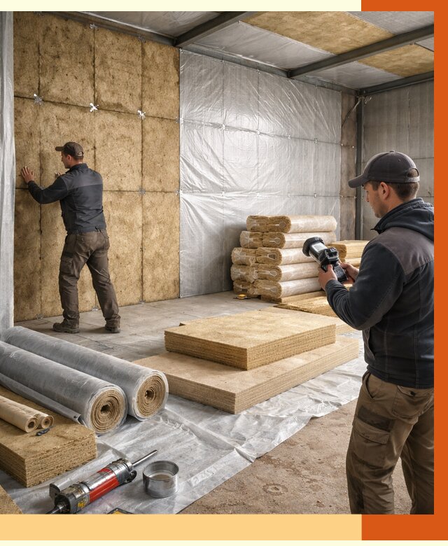 Утепление теплого склада в Бугульме под ключ от 11624 руб/м² | ТепломастерБгл