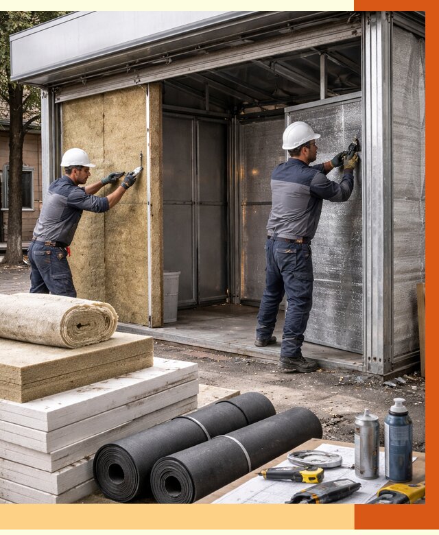 Утепление павильона шаурма в Бугульме под ключ от 1213 руб. за м² | ТепломастерБгл