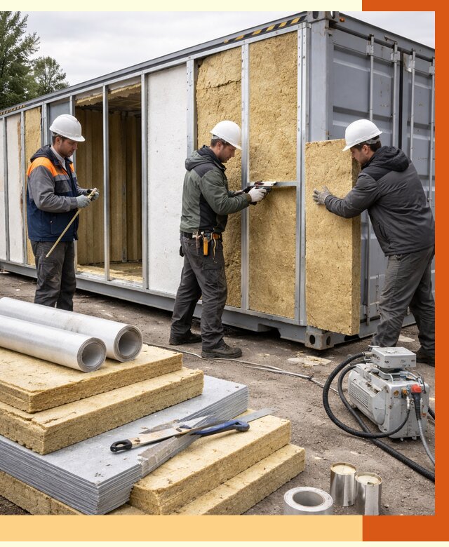 Утепление морского контейнера в Бугульме от 3791 руб. под ключ | ТепломастерБгл