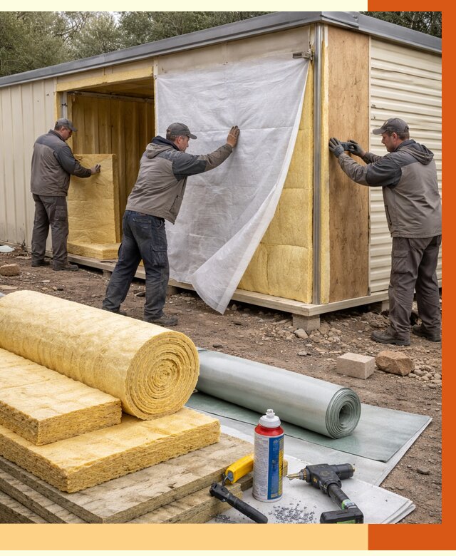 Утепление строительной бытовки в Бугульме от 12635 руб. под ключ | ТепломастерБгл