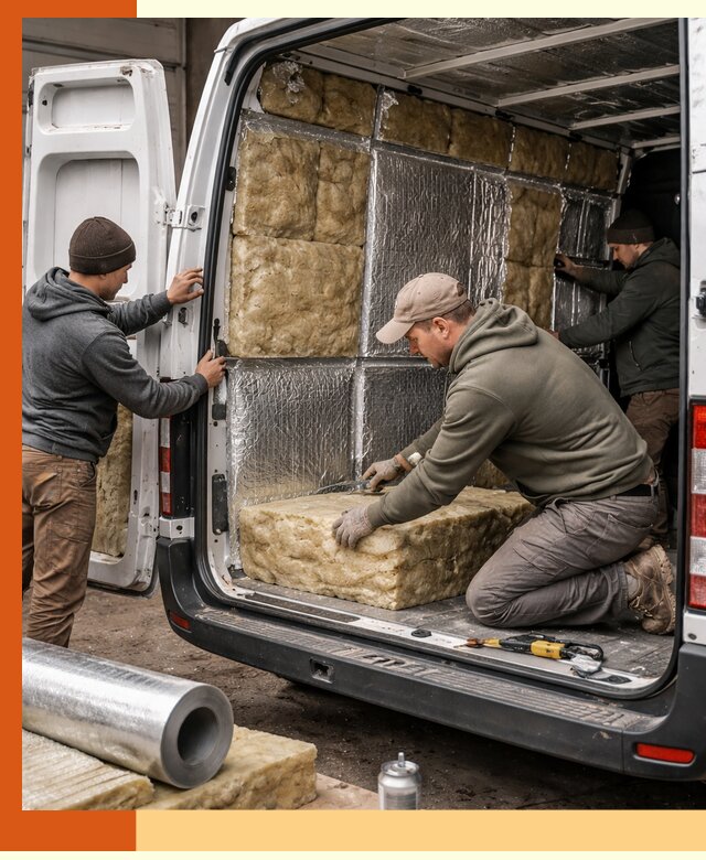Утепление фургона в Бугульме: профессиональная теплоизоляция и шумоизоляция